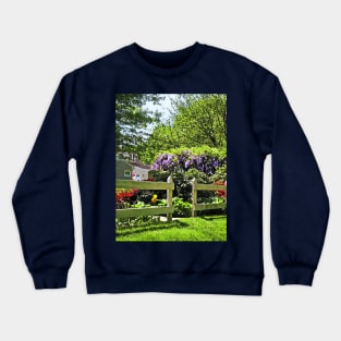 Spring Garden With Wisteria Crewneck Sweatshirt